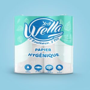 Papier hygiénique Wella – 4 rouleaux, 2 plis